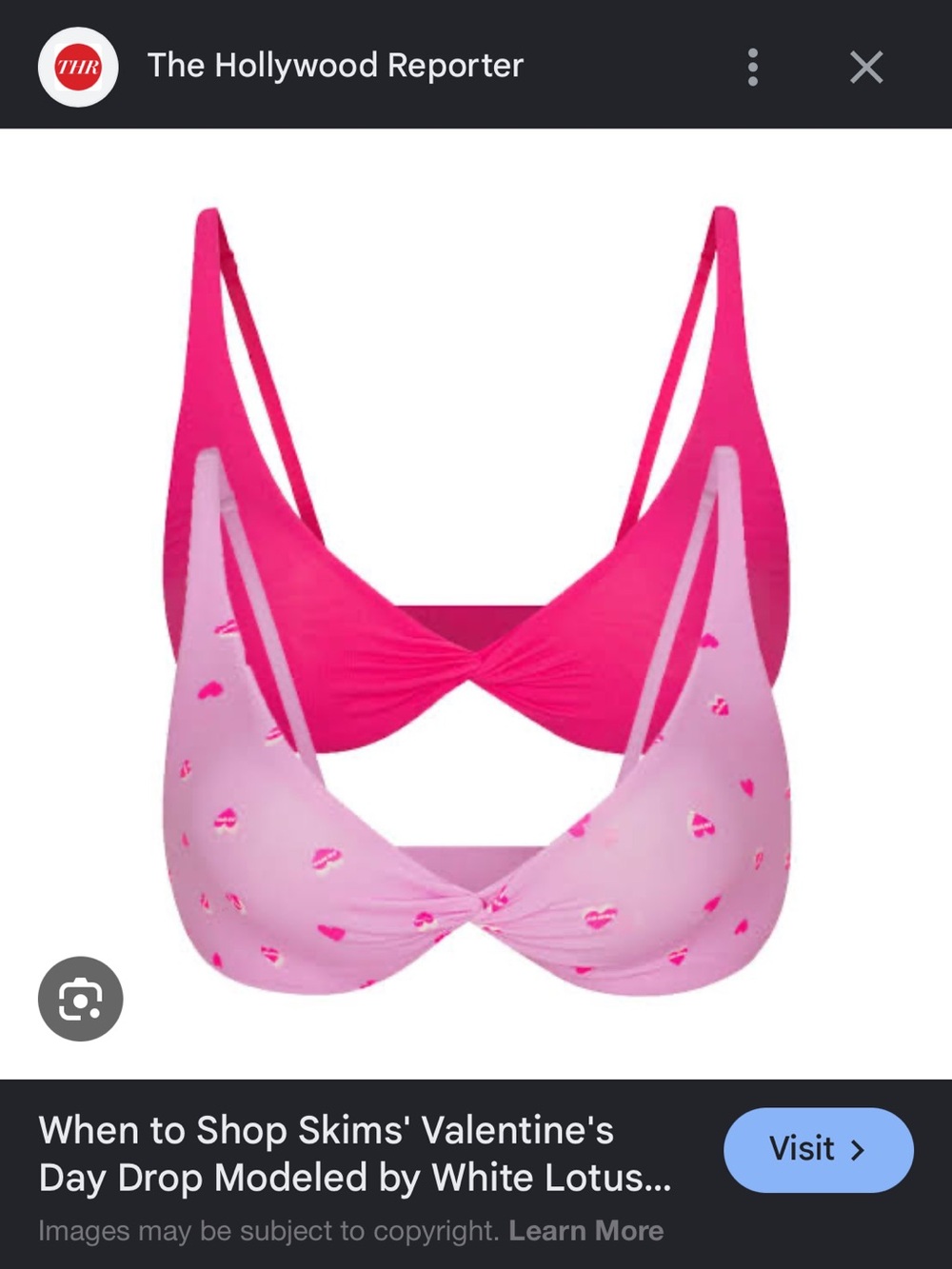Sold out skims collab two pink bras size medium